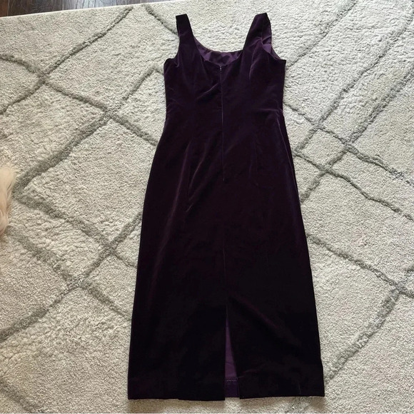 Vintage Watters and Watters Purple Velvet midi Formal Dress size 10 - Picture 10 of 10
